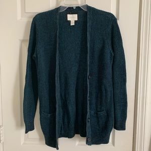 Forever 21 Green and Black Cardigan